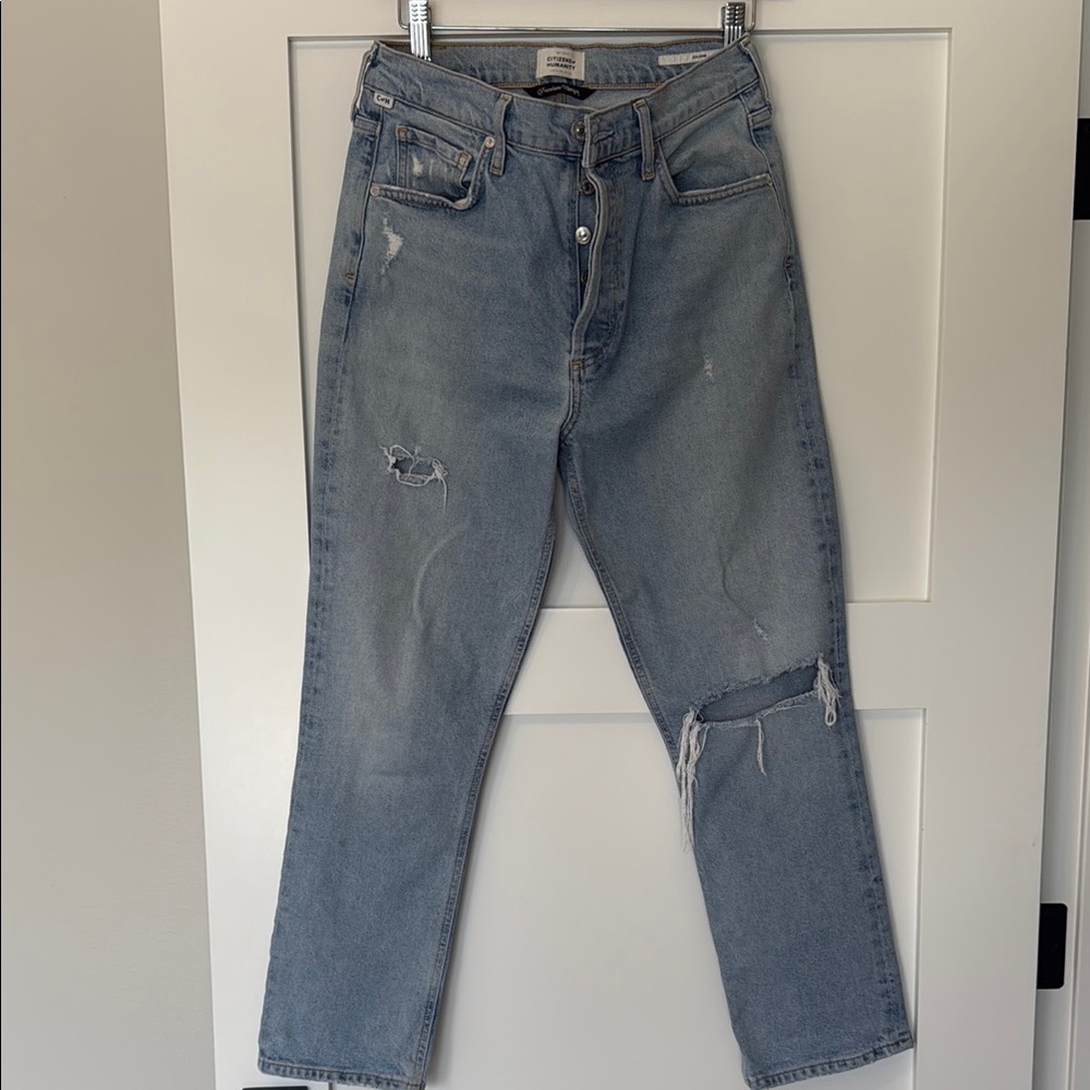 Citizens Of Humanity Blue Straight Leg Jeans